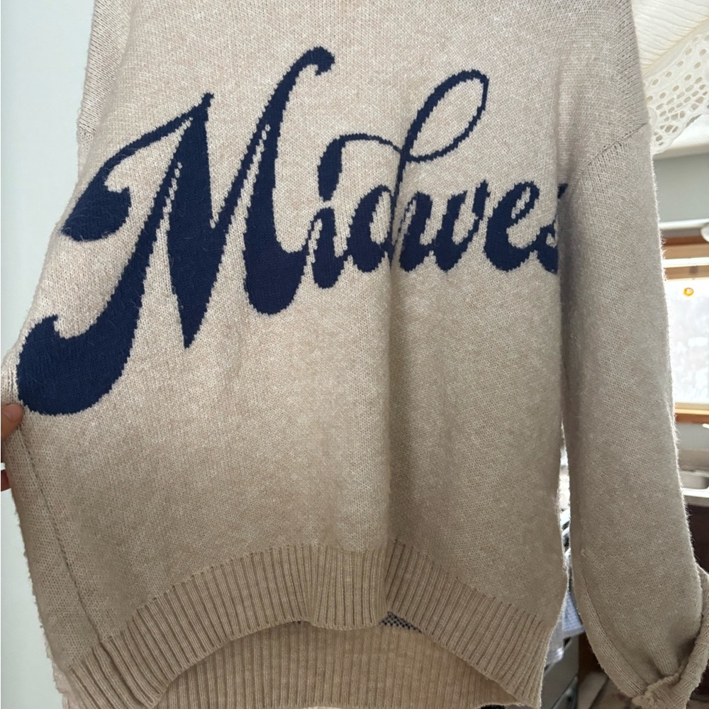 Cream and Black Sweater